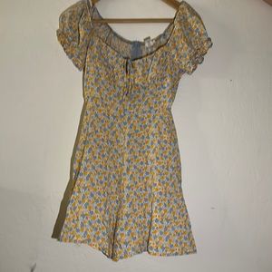 yellow flower romper